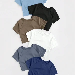 AthletiCore™ Crop Top – Manga Corta sin Costuras