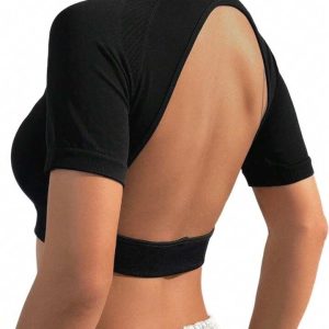 StudioCore™ Top Deportivo Mujer – Sin Costuras con Espalda Descubierta