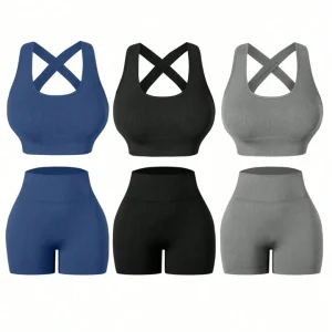 EssentialFlow™ Set Mujer – Top sin Manga + Shorts Corto