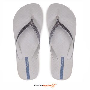 CHANCLA MUJER IPANEMA MESH CHIC PLAT | GRIS/GLITTER GRIS