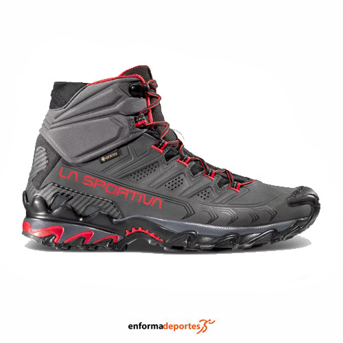 BOTA HOMBRE LA SPORTIVA ULTRA RAPTOR II MID LEATHER GTX | CARBON/TANGO RED