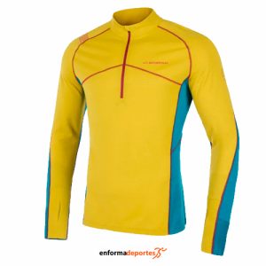 CAMISETA HOMBRE LA SPORTIVA SWIFT LONG SLEEVE | MOSS/CRYSTAL
