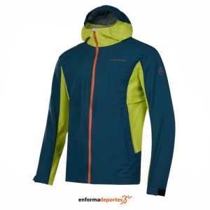 CHAQUETA HOMBRE LA SPORTIVA DISCOVER | STORM BLUE/LIME PUNCH