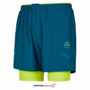 PANTALON CORTO HOMBRE LA SPORTIVA TRAIL BITE | STORM BLUE/LIME PUNCH