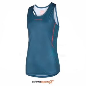 CAMISETA MUJER LA SPORTIVA PACER TANK | STORM BLUE/LAGOON