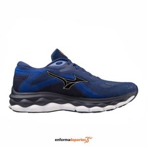 ZAPATILLA HOMBRE MIZUNO WAVE SKY 7 | BLUE DEPTHS/SILVER/NEON F