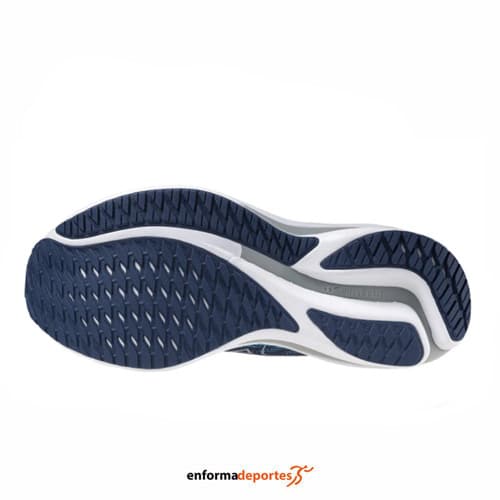 Zapatilla hombre Mizuno Wave Rider 28 | VINTAGEINDIGO/NEOMINT/FRO - Imagen 3
