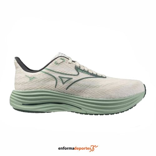 Zapatilla hombre Mizuno Wave Rider 29 | WHITE/BISTRO GREEN/CREME