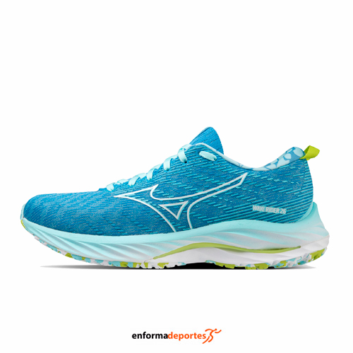 ZAPATILLA MUJER MIZUNO WAVE RIDER 26 ROXY | ATOMIZ/WHITE/DAIQGREEN - Imagen 2