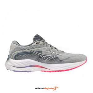 ZAPATILLA MUJER MIZUNO WAVE RIDER 27 | PEARL BLUE/WHITE/HIGH-VIS