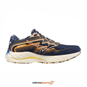 ZAPATILLA MUJER MIZUNO WAVE RIDER 27 ROXY | NAVAL ACADEMY/WHITE/PEACH
