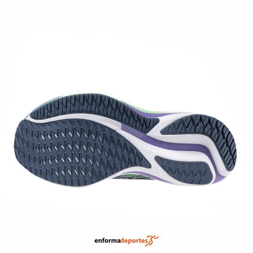 ZAPATILLA MUJER MIZUNO WAVE RIDER 28 | CITADEL/WHITE/NEO MINT - Imagen 3