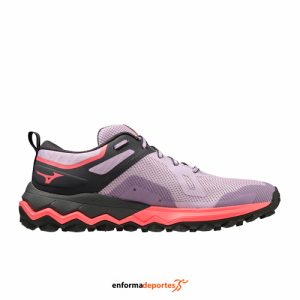 ZAPATILLA MUJER MIZUNO WAVE IBUKI 4 | PASTEL LILAC/BLACKOYSTER/