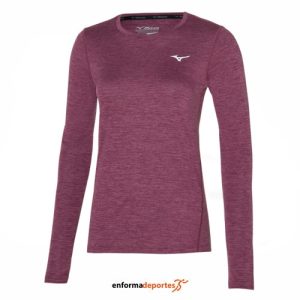 CAMISETA MUJER MIZUNO IMPULSE CORE LS | GRAPE WINE