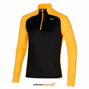 CAMISETA HOMBRE MIZUNO HYBRID LS HZ | RACING YELLOW/BLACK