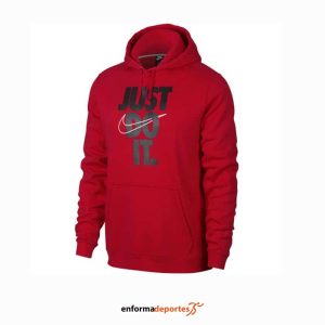 SUDADERA HOMBRE  NIKE NSW HBR HOODIE PO FLC JDI | UNIVERSITY RED
