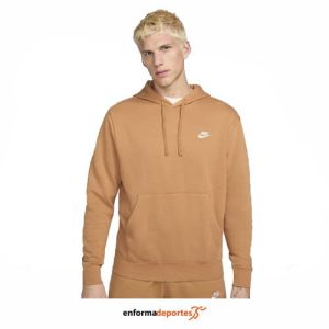 SUDADERA HOMBRE NIKE SPORTSWEAR CLUB FLEECE | FLAX/FLAX/WHITE