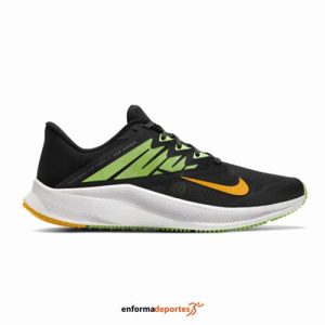 ZAPATILLA HOMBRE NIKE QUEST 3 | BLACK/UNIVERSITY GOLD-WHI