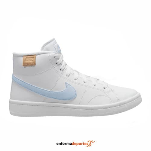 ZAPATILLA MUJER NIKE COURT ROYALE 2 MID | WHITE/BLUE TINT