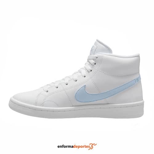 ZAPATILLA MUJER NIKE COURT ROYALE 2 MID | WHITE/BLUE TINT - Imagen 2