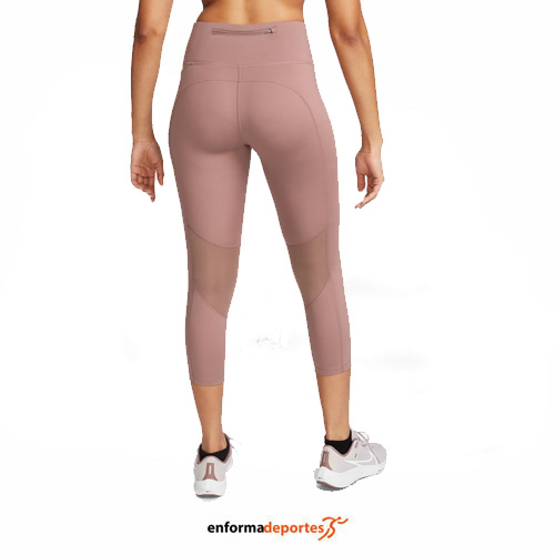 MALLA MUJER NIKE FAST MID-RISE CROP | SMOKEY MAUVE/REFLECTIVE S - Imagen 2
