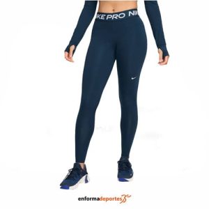 Malla Mujer Nike Pro Tights | ARMORY NAVY/WHITE