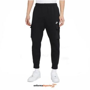 PANTALON HOMBRE NIKE SPORTSWEAR CLUB FRENCH TERRY | BLACK/BLACK/WHITE