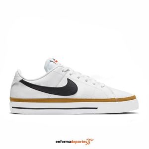 ZAPATILLA JUNIOR NIKE COURT LEGACY | WHITE/BLACK-DESERT OCHRE-