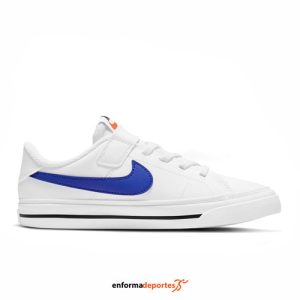 ZAPATILLA JUNIOR NIKE COURT LEGACY | WHITE/GAME ROYAL-BLACK