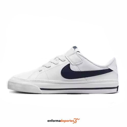 ZAPATILLA JUNIOR NIKE COURT LEGACY | WHITE/MIDNIGHT NAVY - Imagen 2