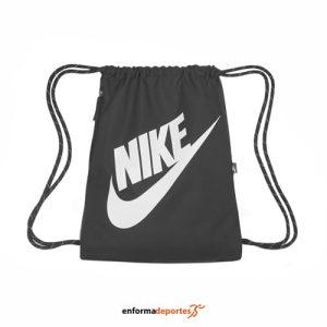 Bolsa unisex Nike Heritage Drawstring | BLACK/BLACK/WHITE