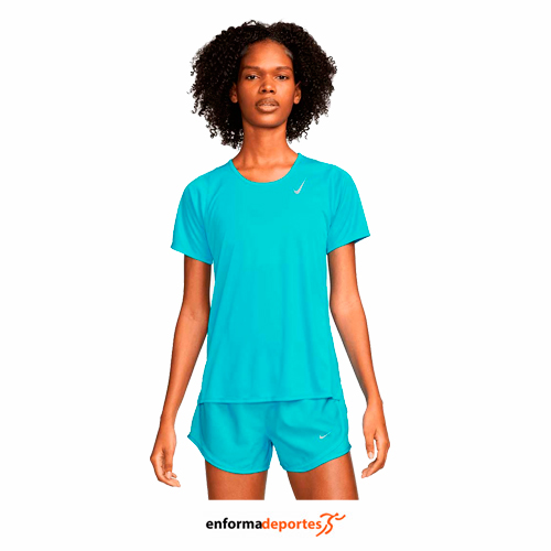 CAMISETA MUJER NIKE DRI-FIT RACE | BALTIC BLUE/REFLECTIVE SI