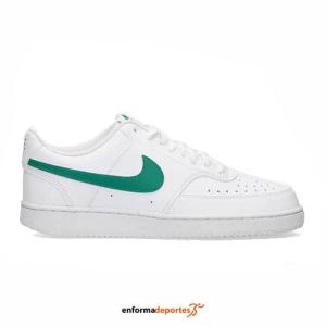 ZAPATILLA HOMBRE NIKE COURT VISION LOW NEXT NATURE | WHITE/MALACHITE-WHITE