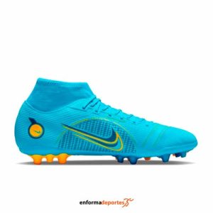 Bota Futbol Hombre Nike Superfly 8 Academy Ag | CHLORINE BLUE/LASER ORANG