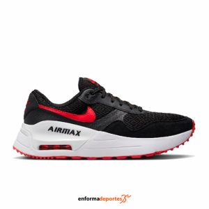 ZAPATILLAS HOMBRE NIKE AIR MAX SYSTM | BLACK/UNIVERSITY RED-WHIT