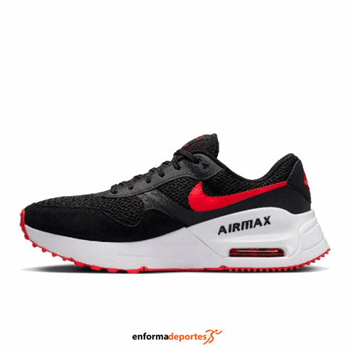 ZAPATILLAS HOMBRE NIKE AIR MAX SYSTM | BLACK/UNIVERSITY RED-WHIT - Imagen 2
