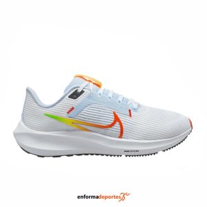 ZAPATILLA MUJER NIKE PEGASUS 40 | WHITE/PICANTE RED-BLUE TI