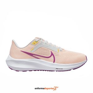 ZAPATILLA MUJER NIKE PEGASUS 40 | GUAVA ICE/VIVID PURPLE-AM