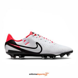 Bota Futbol Hombre Nike Legend 10 Academy Fg/Mg | WHITE/BLACK-BRIGHT CRIMSO
