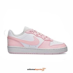 Zapatilla junior Nike Court Borough Low Recraft (Gs) | WHITE/PINK FOAM
