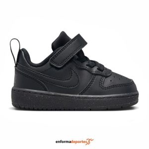 Zapatilla junior Nike Court Borough Low Recraft (TD) | BLACK/BLACK-BLACK