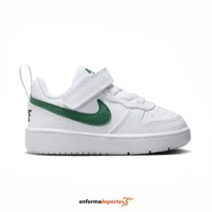 Zapatilla junior Nike Court Borough Low Recraft (TD) | WHITE/FIR