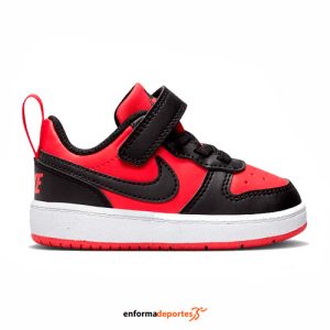 Zapatilla infantil Nike Court Borough Low Recraft (TD) | UNIVERSITY RED/BLACK-WHIT