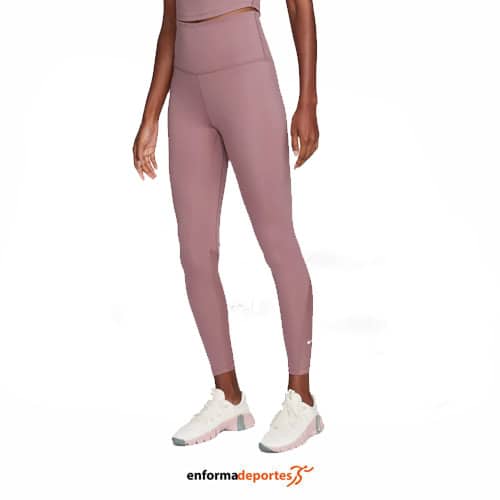 MALLA MUJER NIKE ONE HIGH-WAISTED 7/8 | SMOKEY MAUVE/WHITE