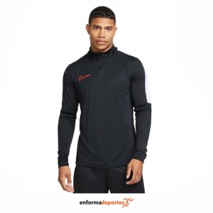 SUDADERA HOMBRE NIKE DRI-FIT ACADEMY 23 DRIL TOP BR | BLACK/WHITE/BRIGHT CRIMSO