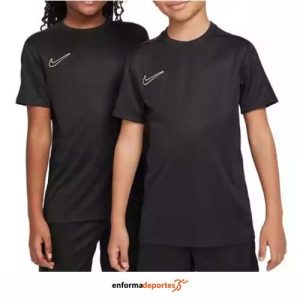 CAMISETA JUNIOR NIKE DRI-FIT ACADEMY23 | BLACK/BLACK/METALLIC GOLD