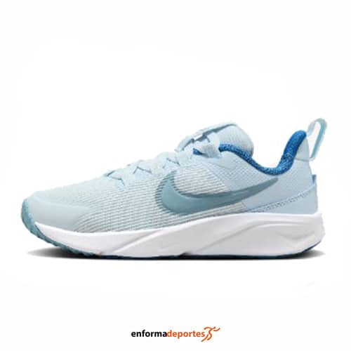 ZAPATILLA JUNIOR NIKE STAR RUNNER 4 NN (PS) | GLACIER BLUE/DENIM TURQ-A - Imagen 2