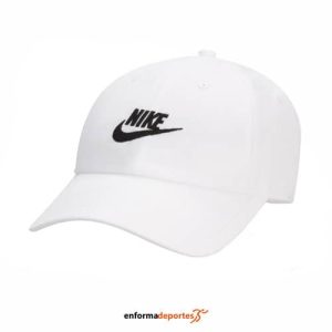 GORRA NIKE CLUB UNSTRUCTURED FUTURA WASH | WHITE/BLACK