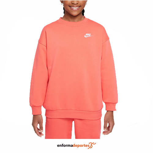 Sudadera junior Nike Sportswear Club Fleece | MAGIC EMBER/WHITE