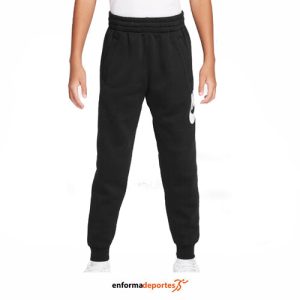 PANTALON JUNIOR NIKE NSW CLUB FLC JGGR HBR | BLACK/WHITE